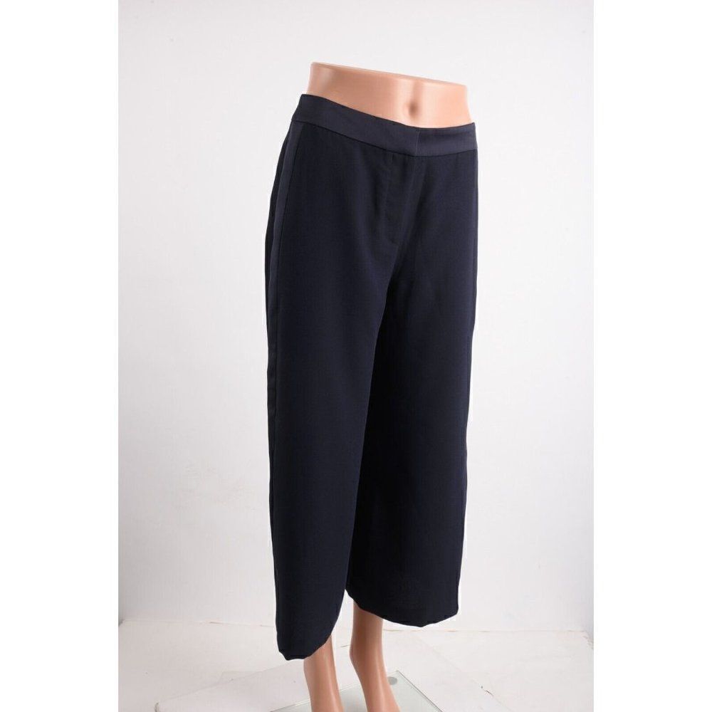 Boden Womens Wide Leg Culottes Trousers Pants UK 8P US 4P Navy Blue NWT - Picture 2 of 8